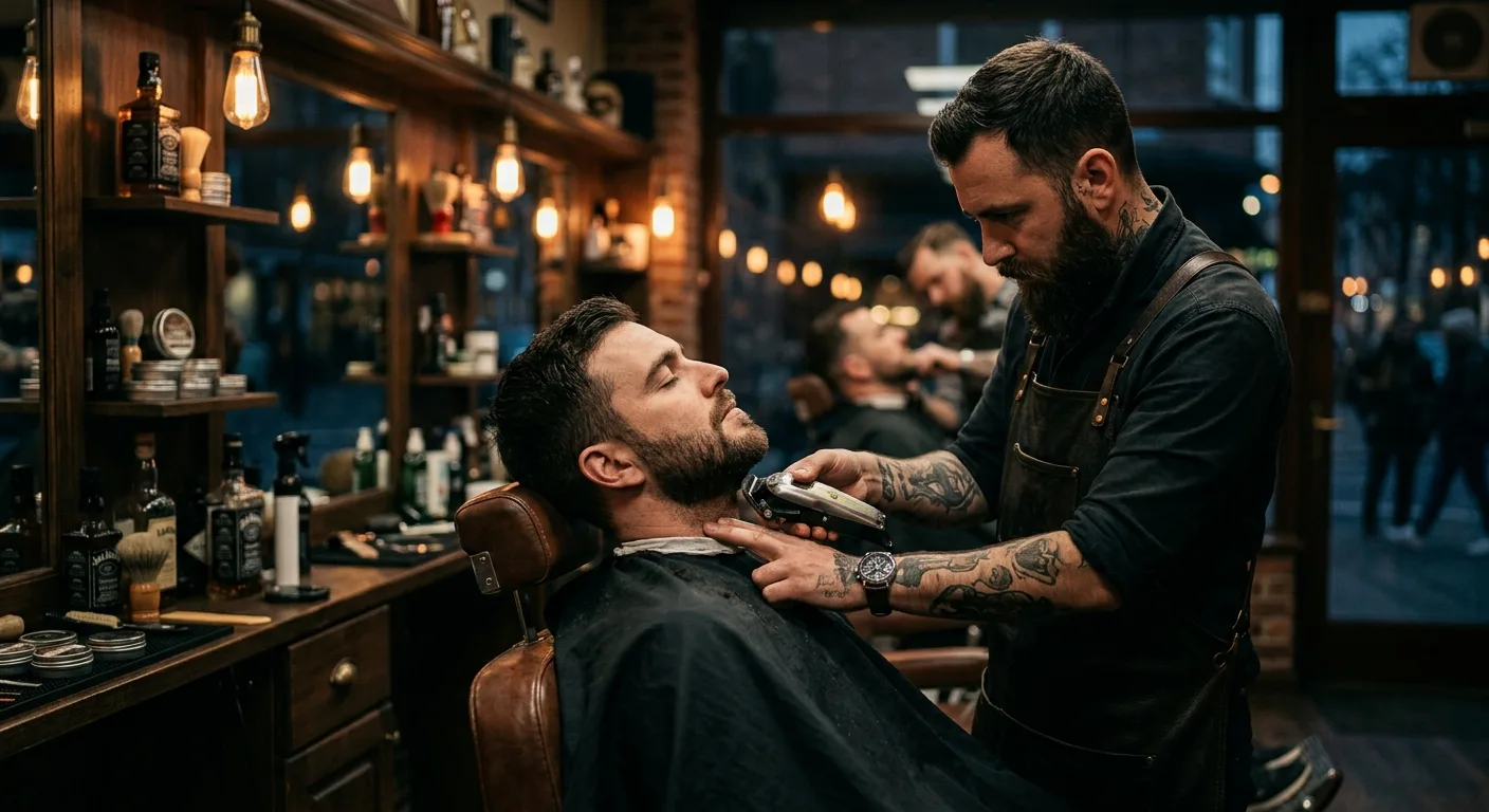 Kapper aan het werk bij Hairdesigner Jad